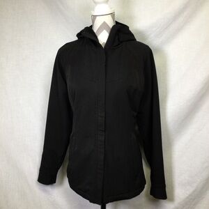 Kirkland Ladies Black Softshell Zip-up Hood Jacket, Size Small